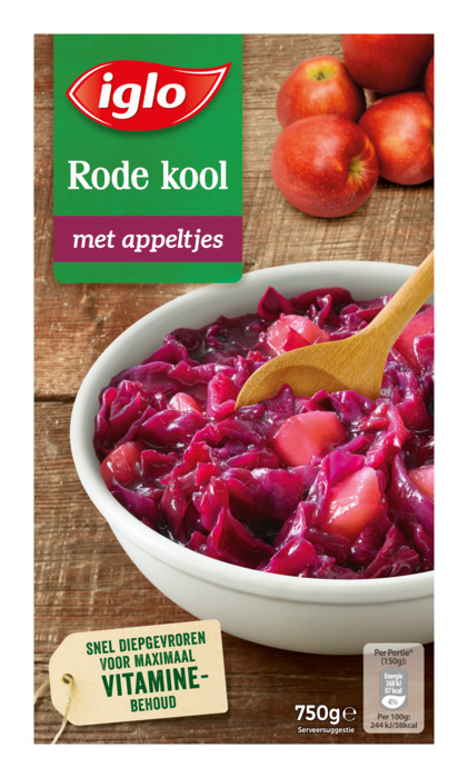 Rode Kool met appeltjes (Doos, 750g)