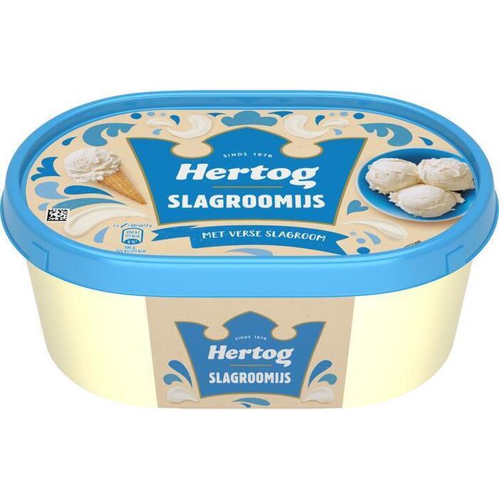 Hertog Slagroom ijs (Kuipje, 480g)