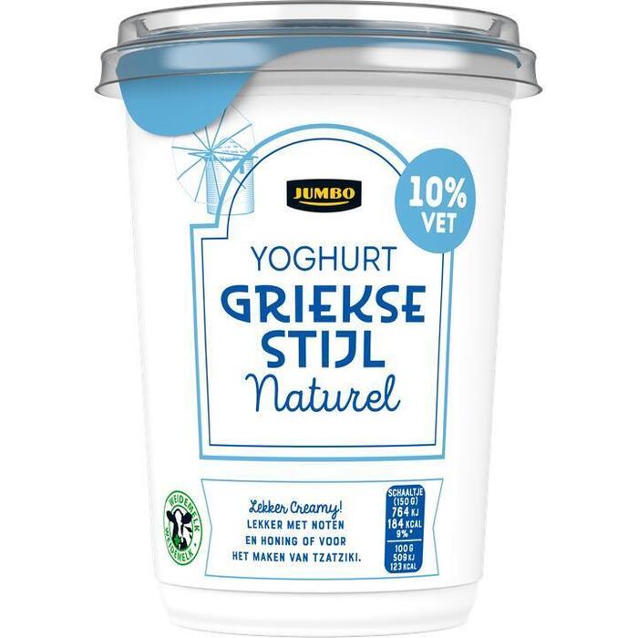 Jumbo Yoghurt Griekse Stijl Naturel 10% Vet 500 g (500g)