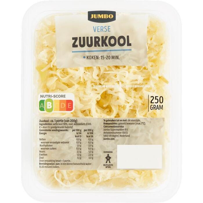 Jumbo Verse Zuurkool 250 g - Kleinverpakking (250g)