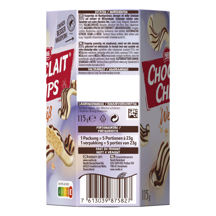 Nestlé Choclait chips white (115g)