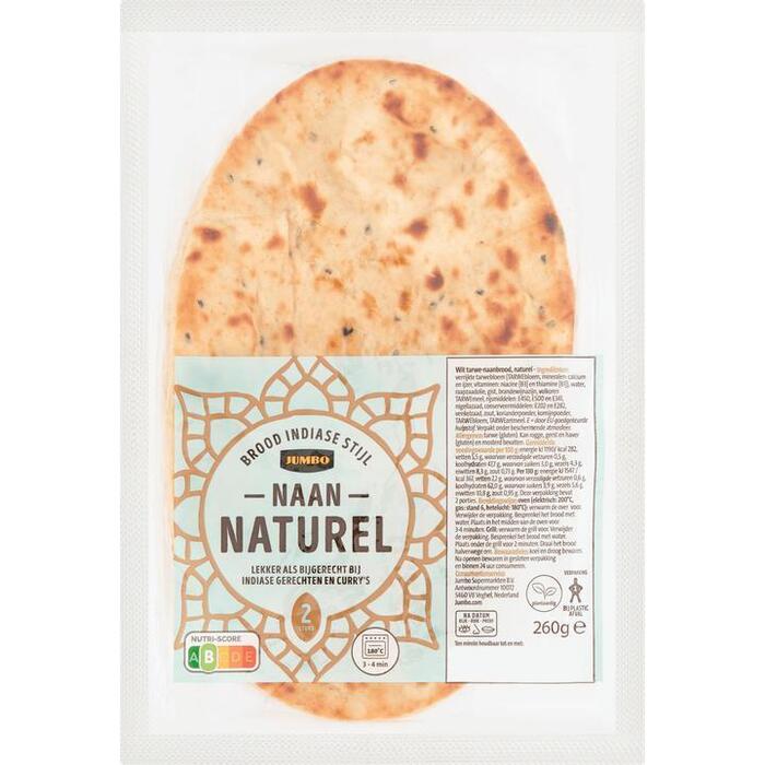 Jumbo Naan Naturel 2 Stuks 260 g (260g)