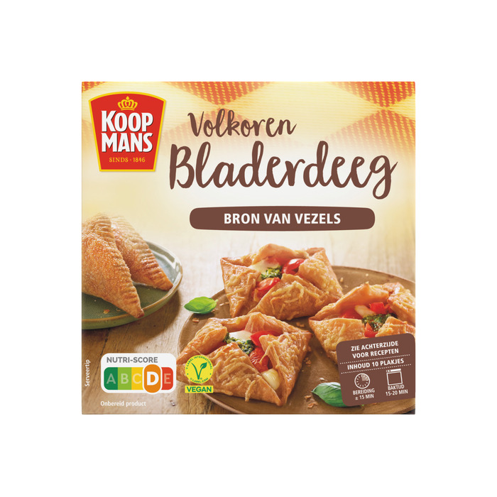 Koopmans Volkoren Bladerdeeg 10 Stuks 450 g (450g)