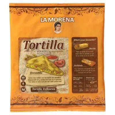La Morena Volkoren tortilla's klein (320g)