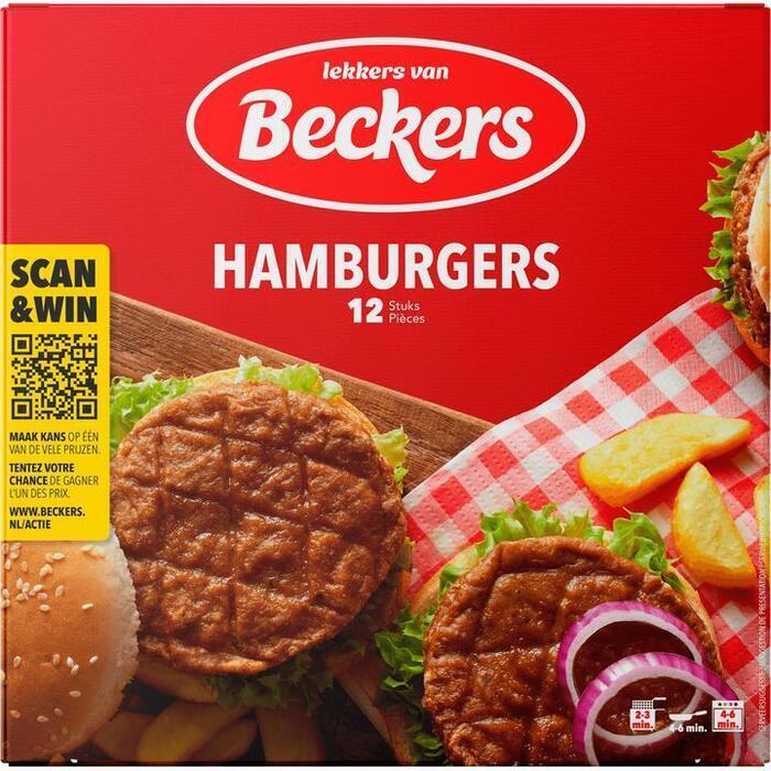 Beckers Hamburgers 12 Stuks (12 × 70g)