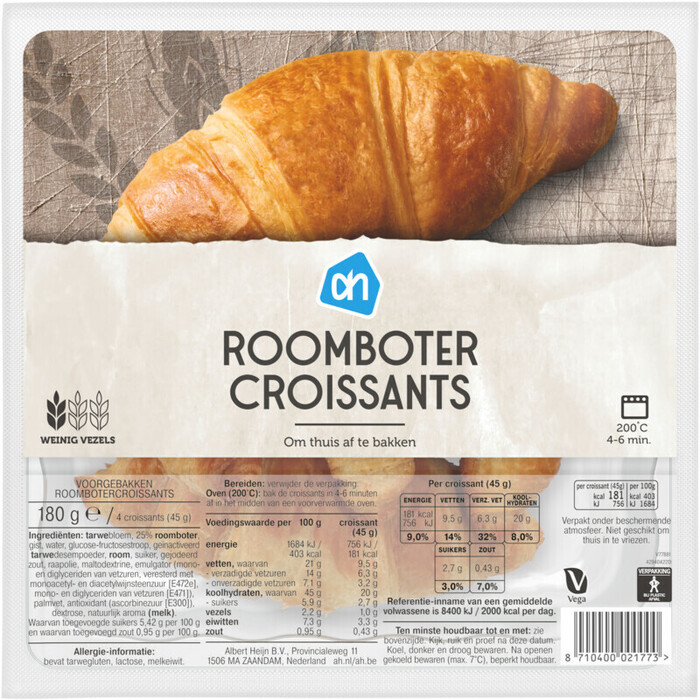 Roomboter croissants (afbak)