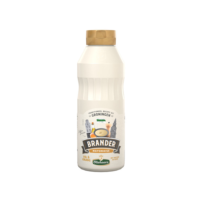 Oliehoorn Brander Mayonaise met Mosterd en Peper 465 ml (46.5cl)
