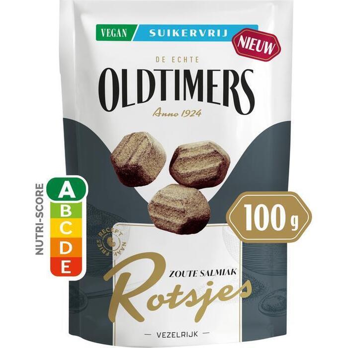 Oldtimers Zoute Salmiak Rotsjes 100 g (Zak, 100g)