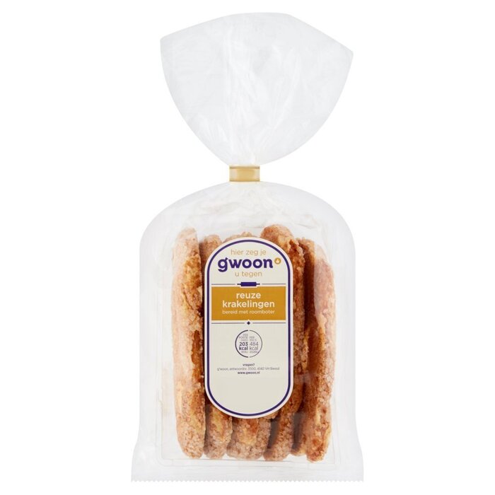 g'woon Toefzak Roomboter Krakelingen 6 stuks (250g)