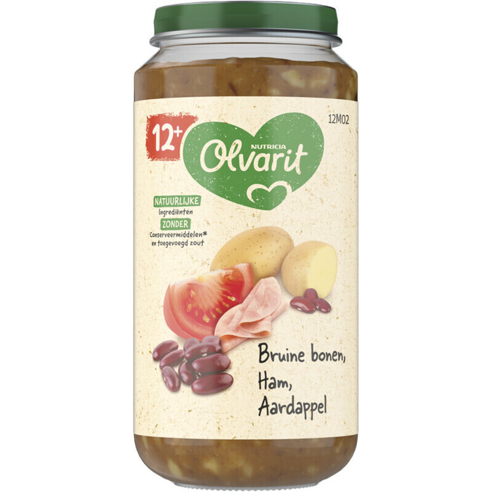 Bruine bonen ham aardappel 12 mnd (Pot, 250g)
