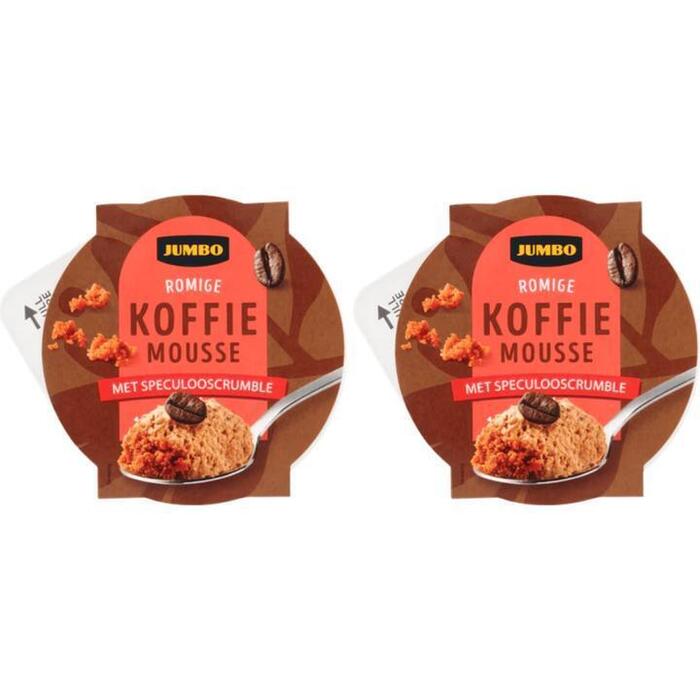 Jumbo Romige Koffiemousse met Speculooscrumble 2 x 75g