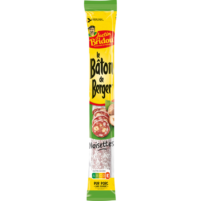 Justin Bridou Baton de berger hazelnoten bel (250g)