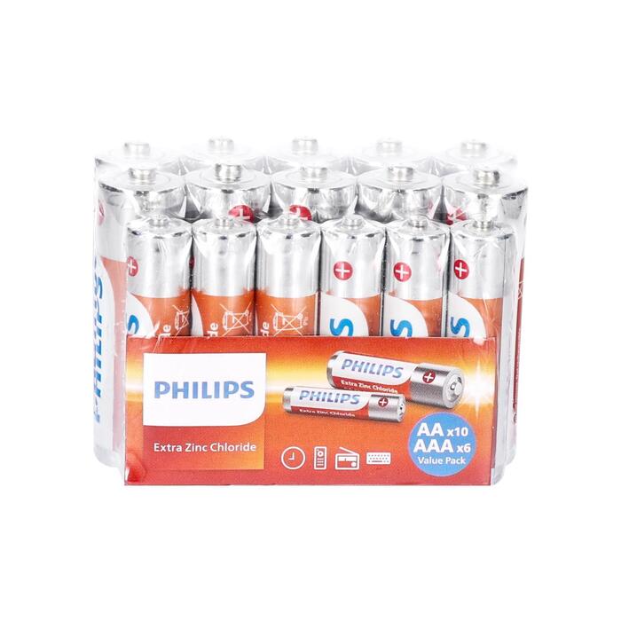 Longlife batterijen aa-aaa 16-pack