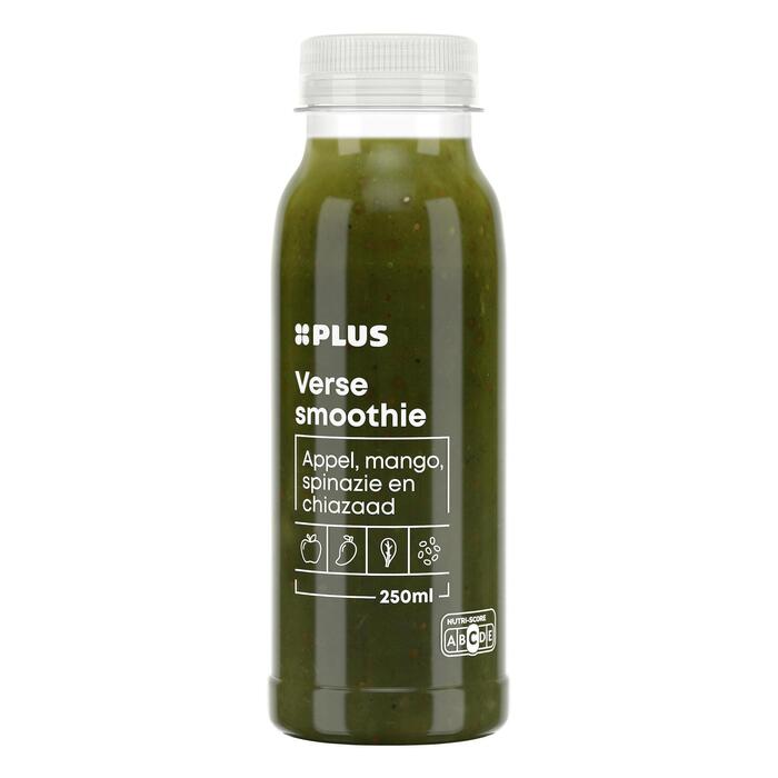 PLUS Mango spinazie chiazaad smoothie (Fles, 250ml)