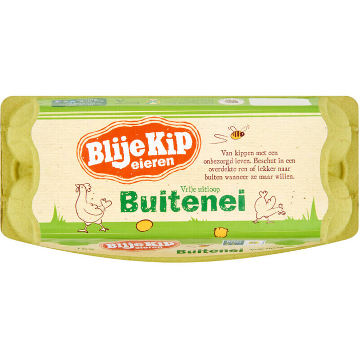 Vrije uitloop Buiteneieren (eierdoos, 300g)
