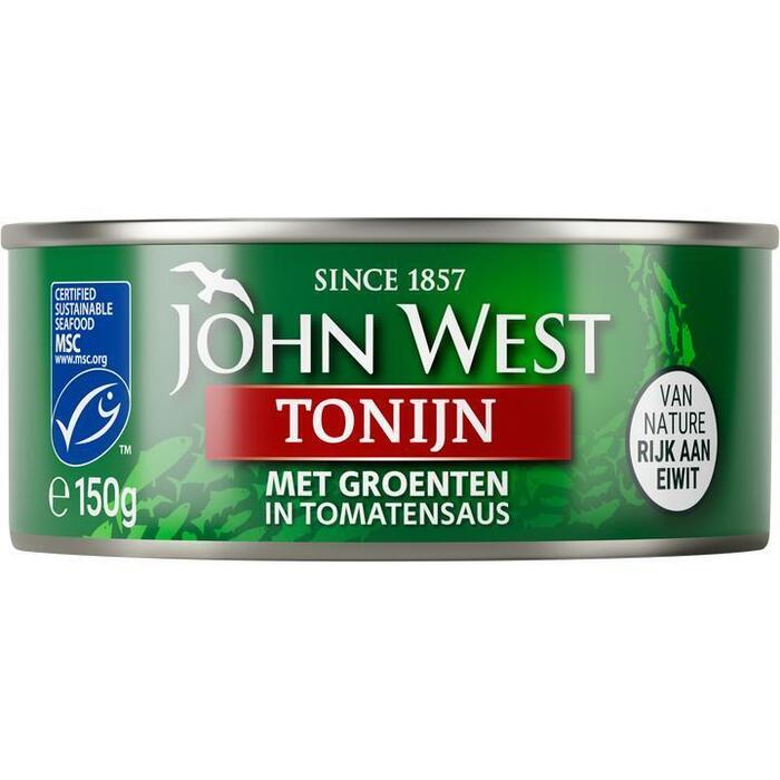 John West Tonijnstukken met groente (Blik, 150g)