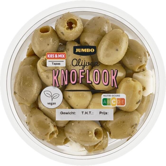 Jumbo Groene Olijven Knoflook 140g (140g)