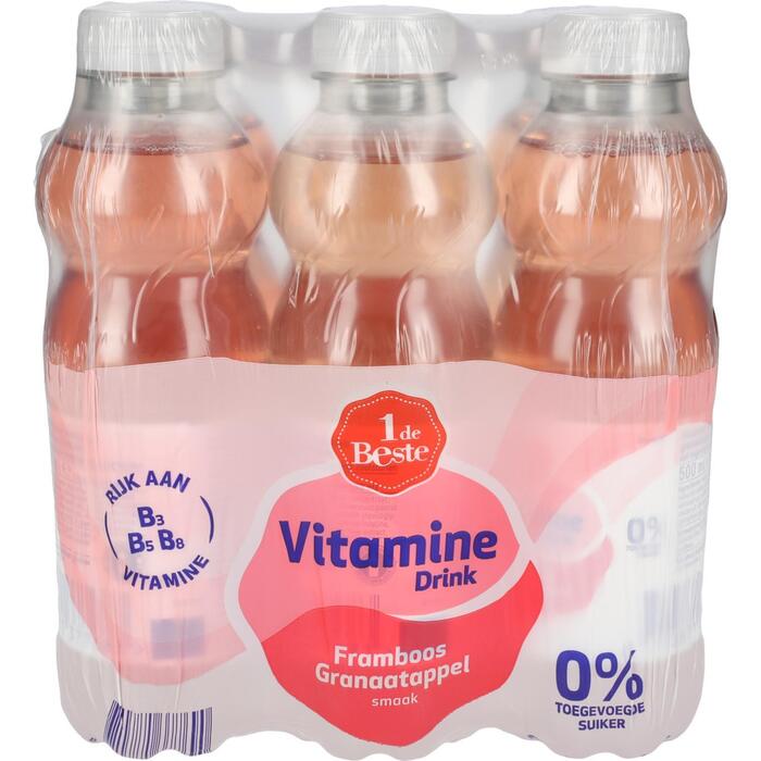 1 de Beste Vitamine drink 0% framboos granaatappel 6 st. (3L)