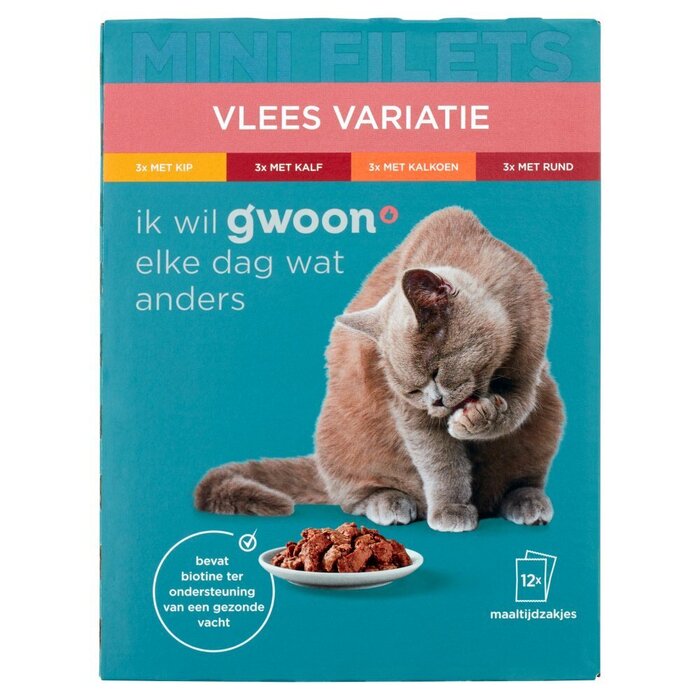 g'woon Pouch kat premium vlees (85g)