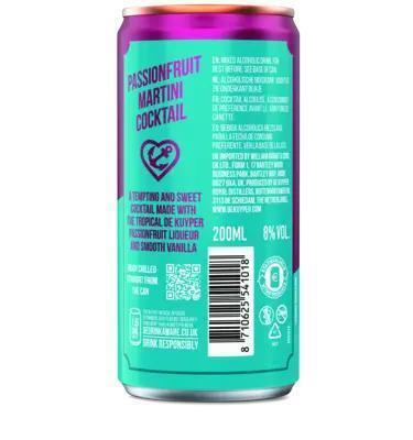 De Kuyper Passionfruit martini cocktail (200ml)