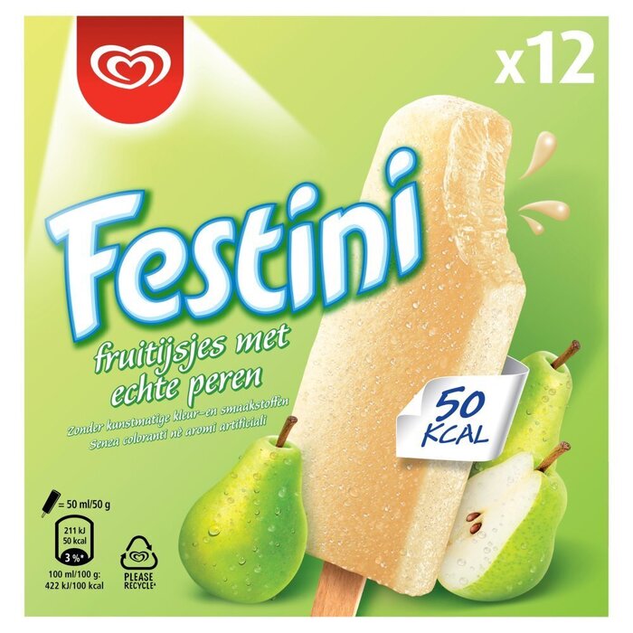 Fruitijsje met echte peren (Stuk, 600g)