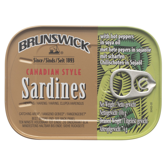 Brunswick Sardientjes hot tobaco (106g)