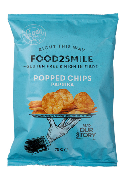 Food2Smile Popped chips paprika 75 g (75g)