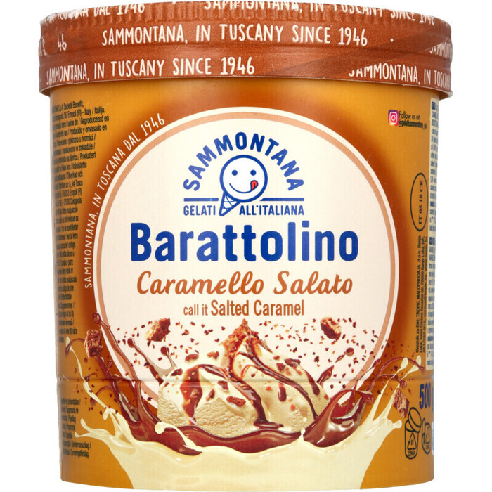 Sammontana Barattolino salted caramel (500g)