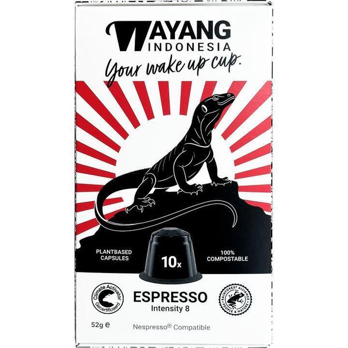 Wayang Koffiecups Espresso 10 stuks (10 × 5.2g)