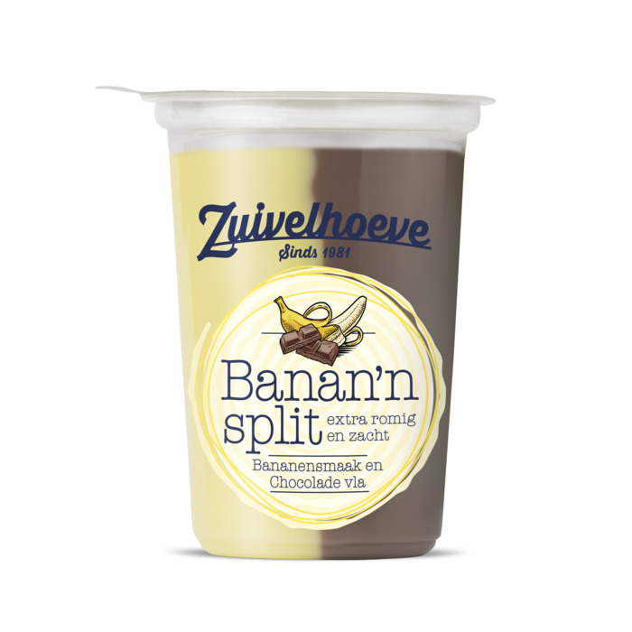 Zuivelhoeve Banan'n Split Bananensmaak en Chocolade Vla 450g (450g)