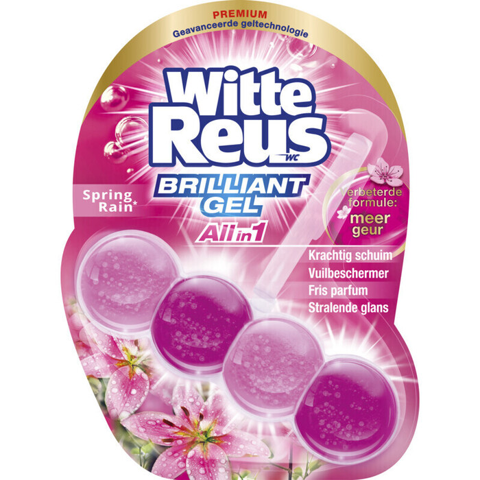 Witte Reus Brilliant Gel Toiletblok Spring Rain 1 stuk (42g)