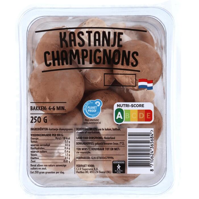 Kastanje champignons (Bakje, 250g)
