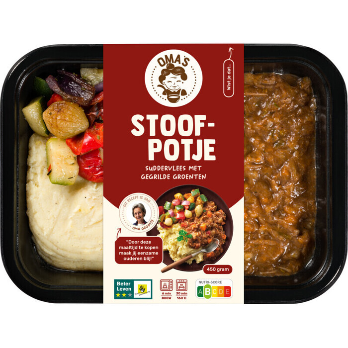 Oma's Soep Stoofpotje suddervlees met groenten (450g)
