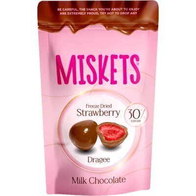 Miskets Melk chocolade aardbei (80g)