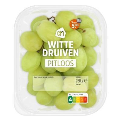 Witte Pitloze Druiven (bakje, 250g)