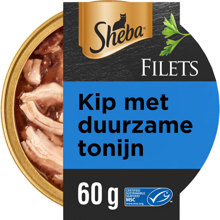 Sheba Filets Tonijn en kip in saus kattenvoer 60 g (60g)