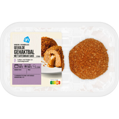 AH Gevulde gehaktballen met satesmaak (250g)
