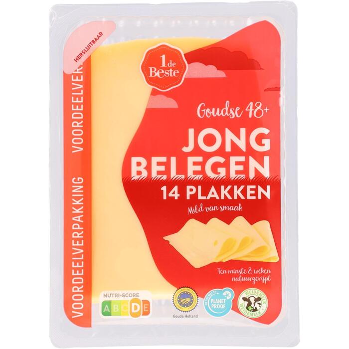 1 de Beste Jong belegen 48+ plakken (400g)