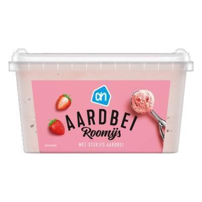 Aardbei roomijs (1L)