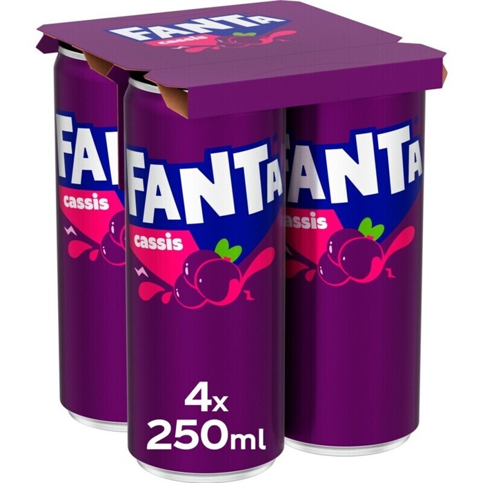 Fanta Cassis 250 ml (4 × 250ml)