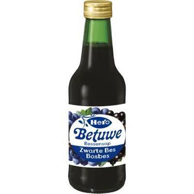 Hero Betuwe bessensap zwarte bes-bosbes (Fles, 250ml)