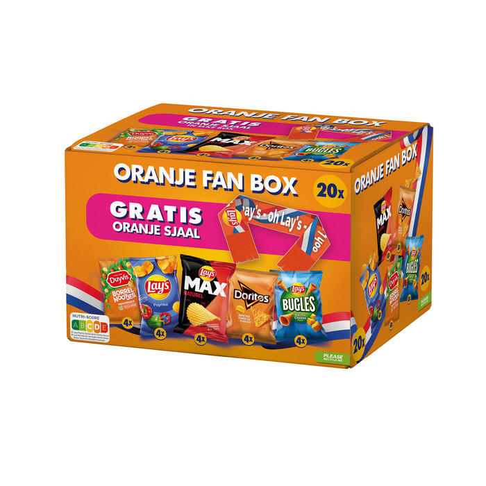 Lay's Doritos Duyvis Oranje Fan Box Multipack Chips 20 pack (21 × 29.5g)