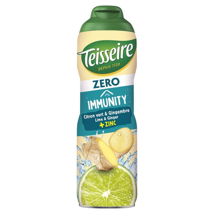 Teisseire Zero Immunity Lime & Ginger + Zinc 600 ml (Blik, 0.6L)
