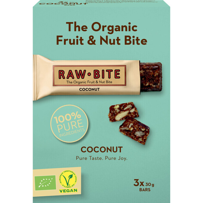 Rawbite The organic fuit & nut bite coconut (90g)