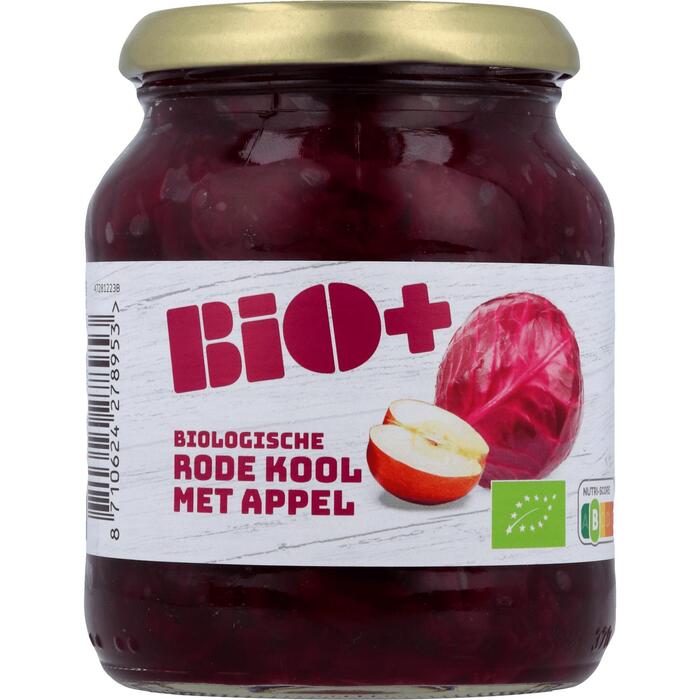 Bio+ rode kool met appel 370ml (Pot, 360g)