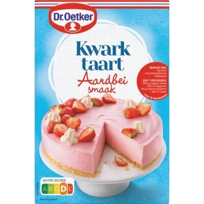 Dr. Oetker Kwarktaart aardbei (Pak, 440g)