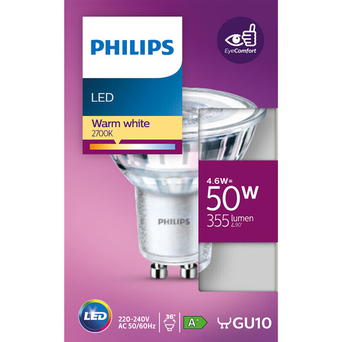 Philips Led classic ww 50w gu10 36d