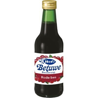 Hero Betuwe bessensap rode bes (Fles, 250ml)