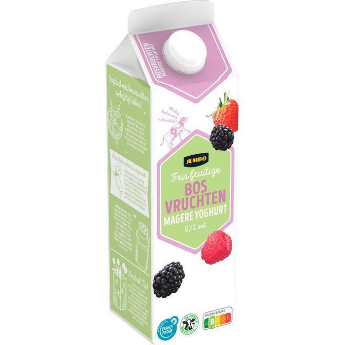 Jumbo Magere Yoghurt Bosvruchten 0,1% Vet 1 L (1L)