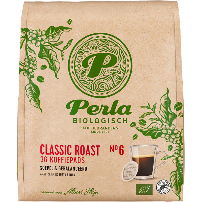 Perla Biologisch Classic roast pads (36 st.)